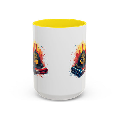 Never Forget 9/11 Memorial Accent Coffee Mug