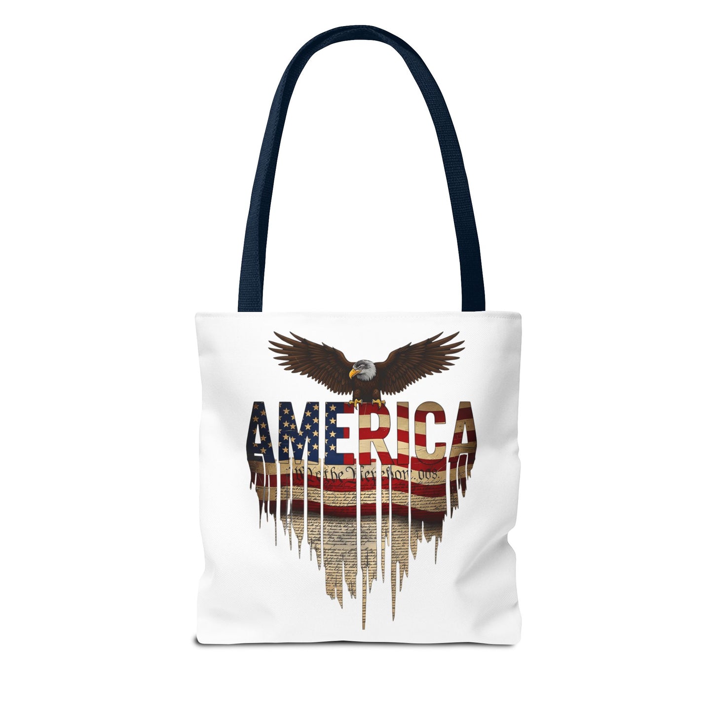 America Eagle Flag Tote Bag – Patriotic USA Canvas Tote