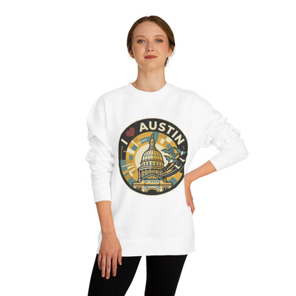 I  Austin Crewneck Sweatshirt — Austin Capitol Retro Graphic