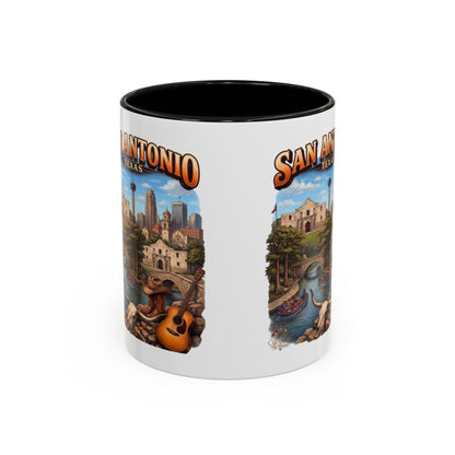 San Antonio Souvenir Coffee Mug – Texas Riverwalk Scenic Accent Mug (11/15oz)