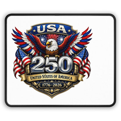 USA 250th Anniversary Gaming Mouse Pad — Patriotic Eagle 1776–2026 Desk Mat