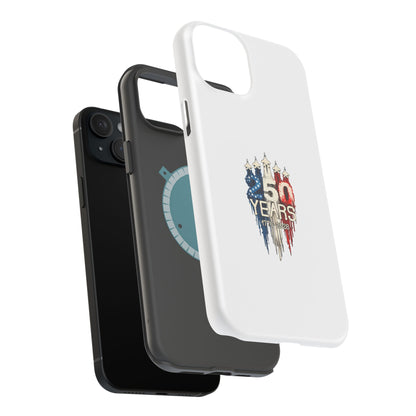 50 Years Patriotic iPhone Case — American Flag Anniversary Magnetic Impact-Resistant Case