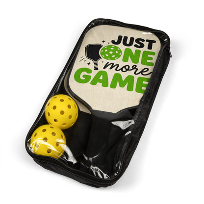 Pickleball Paddle Set - "Just One More Game" Graphic Paddle Kit (2 Pack)