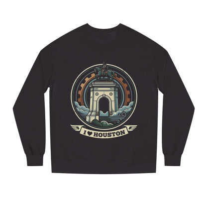 Houston Arch Retro Crewneck Sweatshirt — I  Houston Graphic