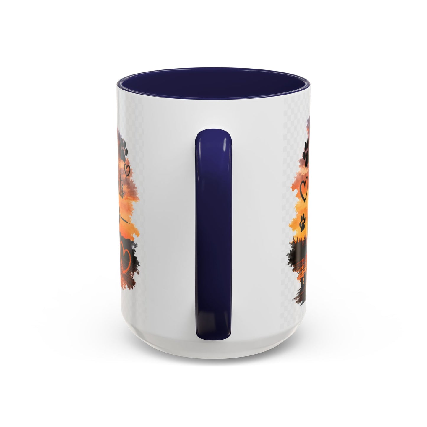 Dog Lover Coffee Mug - "A True Friend Leaves Paw Prints on Your Heart" Accent Mug (11/15oz)