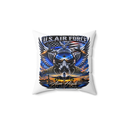 U.S. Air Force 'Aim High' Decorative Pillow — Military Aviation Throw Pillow