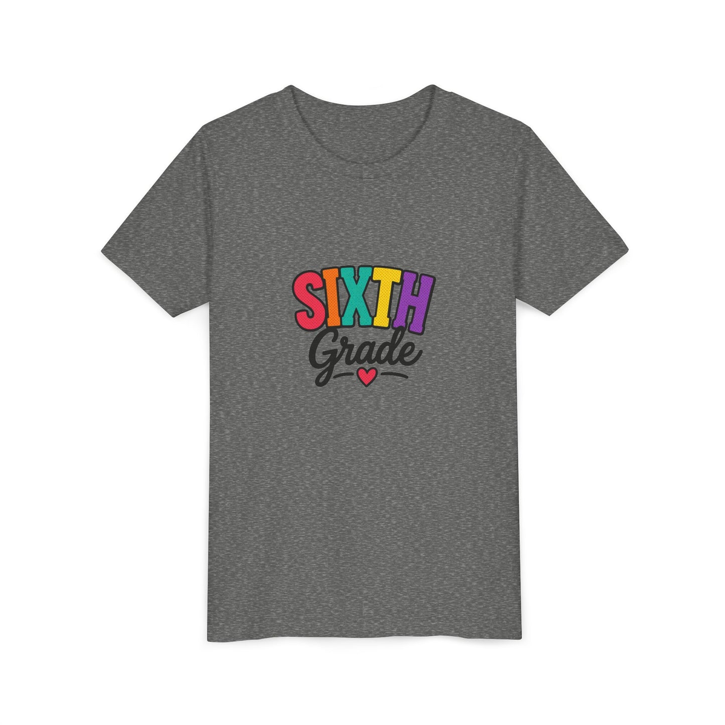 Sixth Grade Youth Tee – Colorful Back to School Shirt