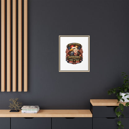 Patriotic Eagle 250th Anniversary Framed Canvas Print — United States 1776–2026