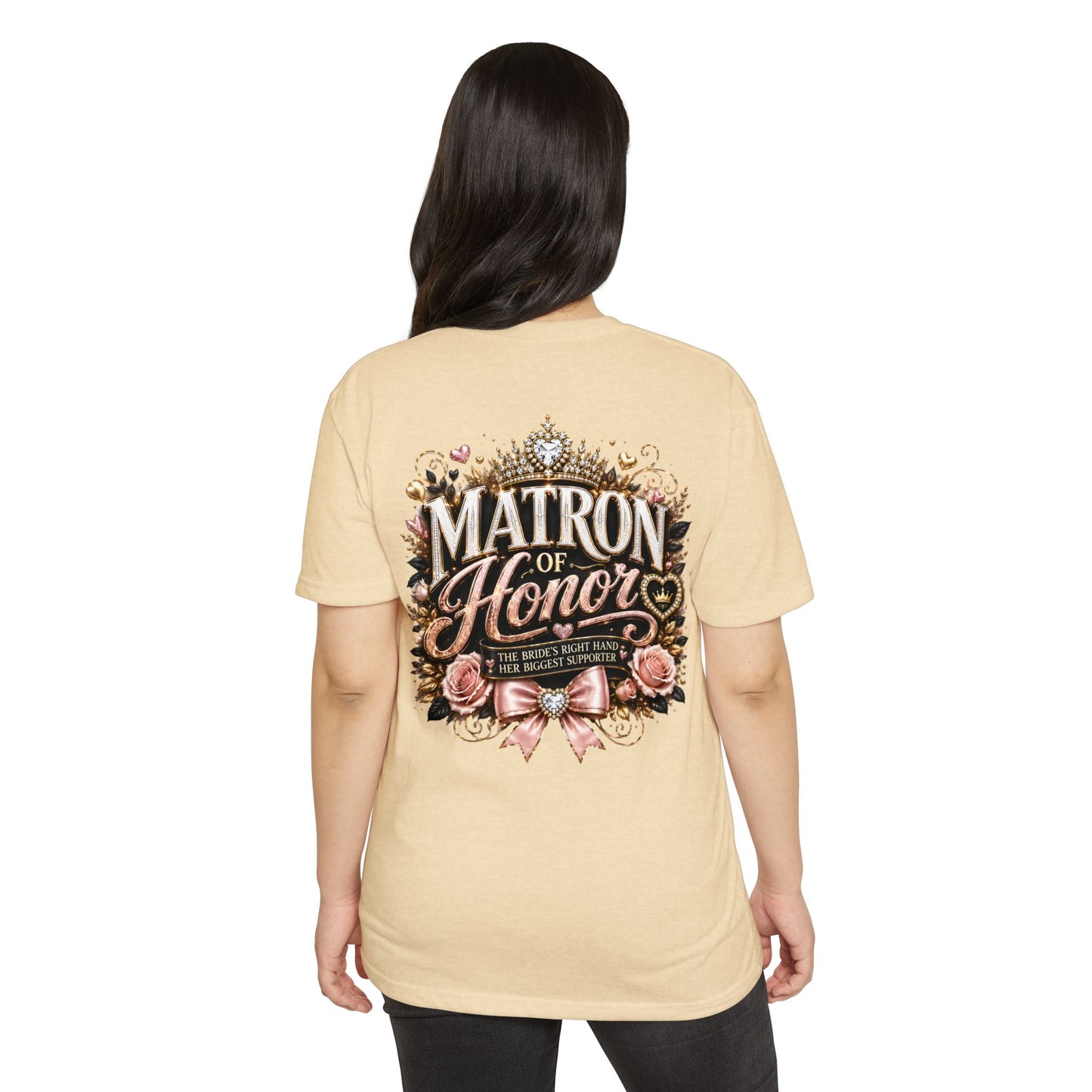 Matron of Honor T-Shirt — Floral Bridal Party Tee