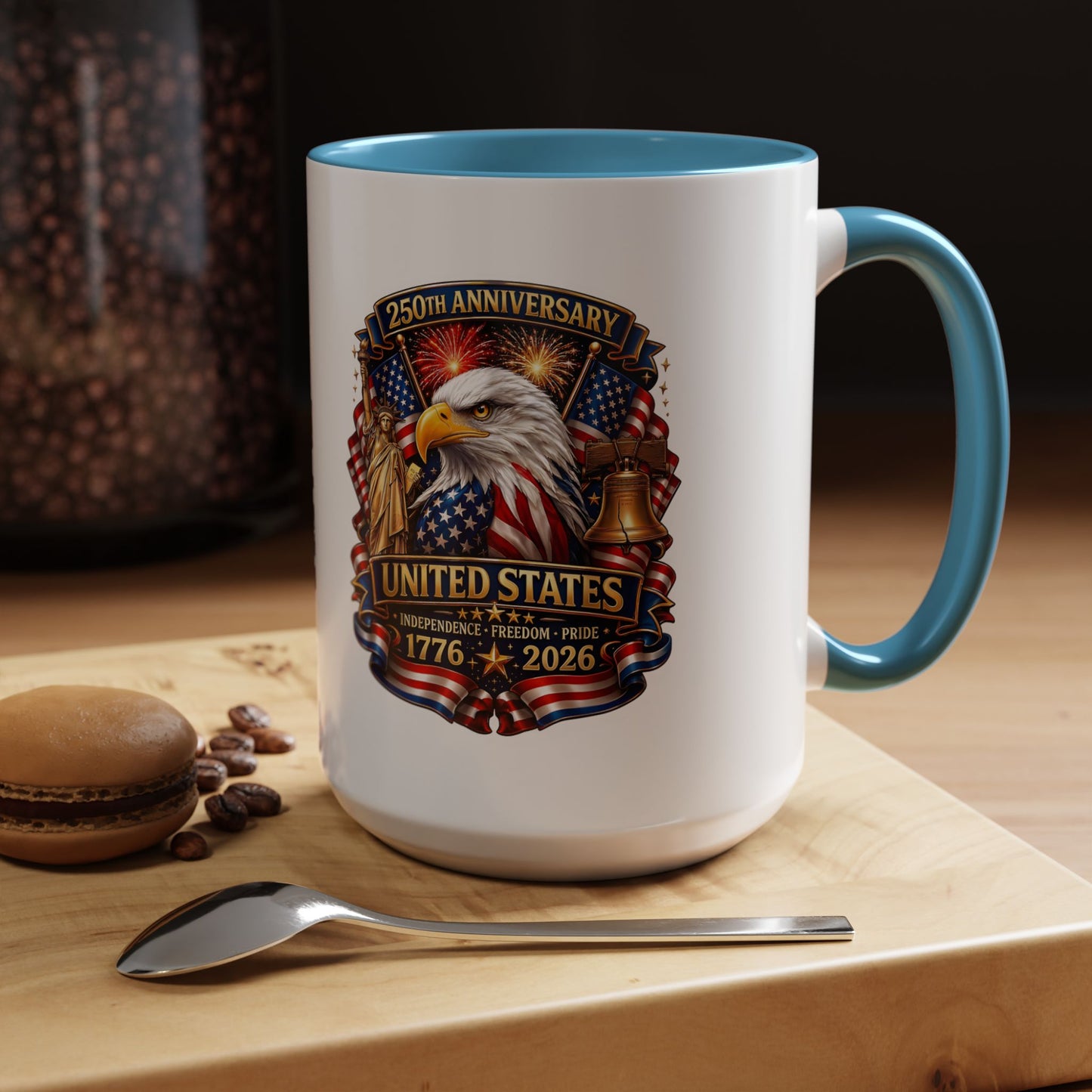 250th Anniversary United States Eagle Coffee Mug – Patriotic 1776–2026 Accent Mug