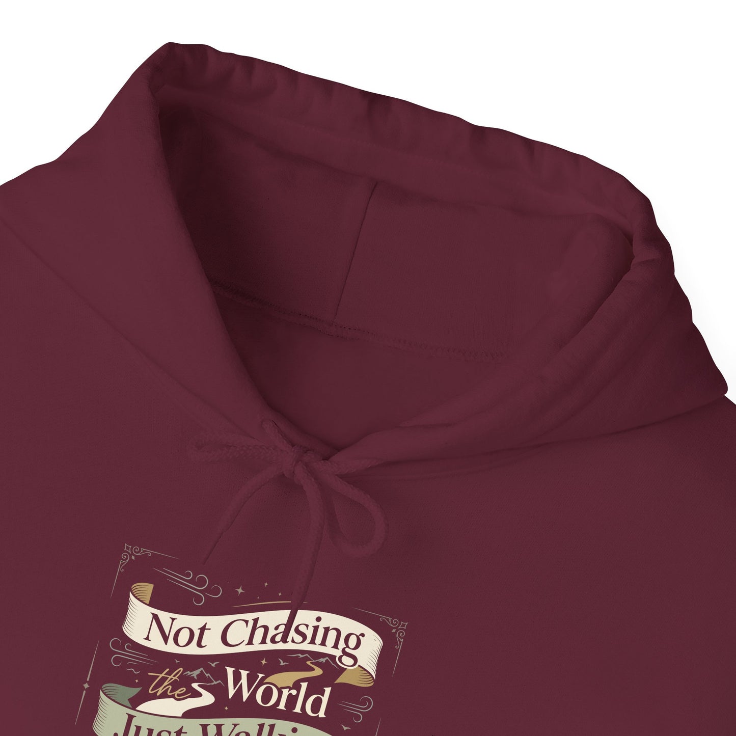 Not Chasing the World, Just Walking Through It Gently Hoodie