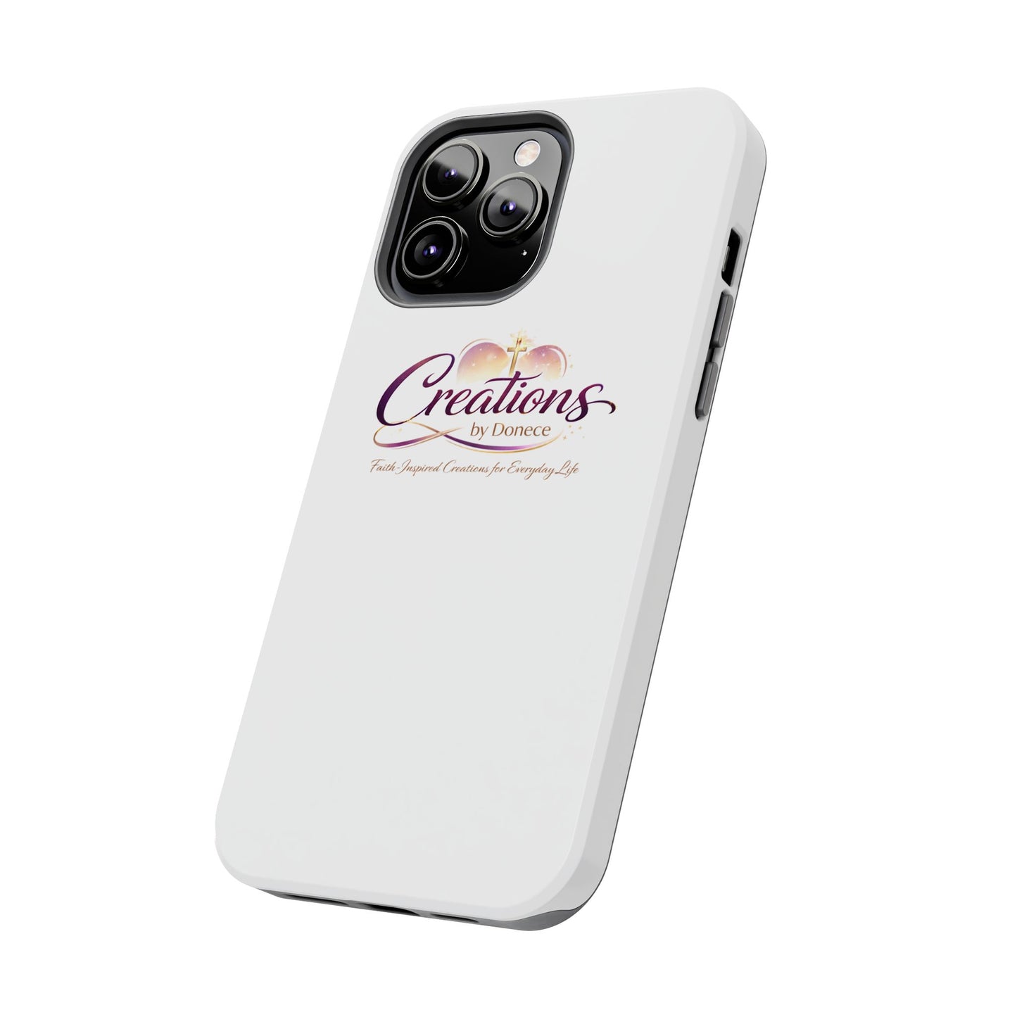 Creations by Donece Soft-Touch Tough Phone Case — Faith-Inspired Logo Protective Cover