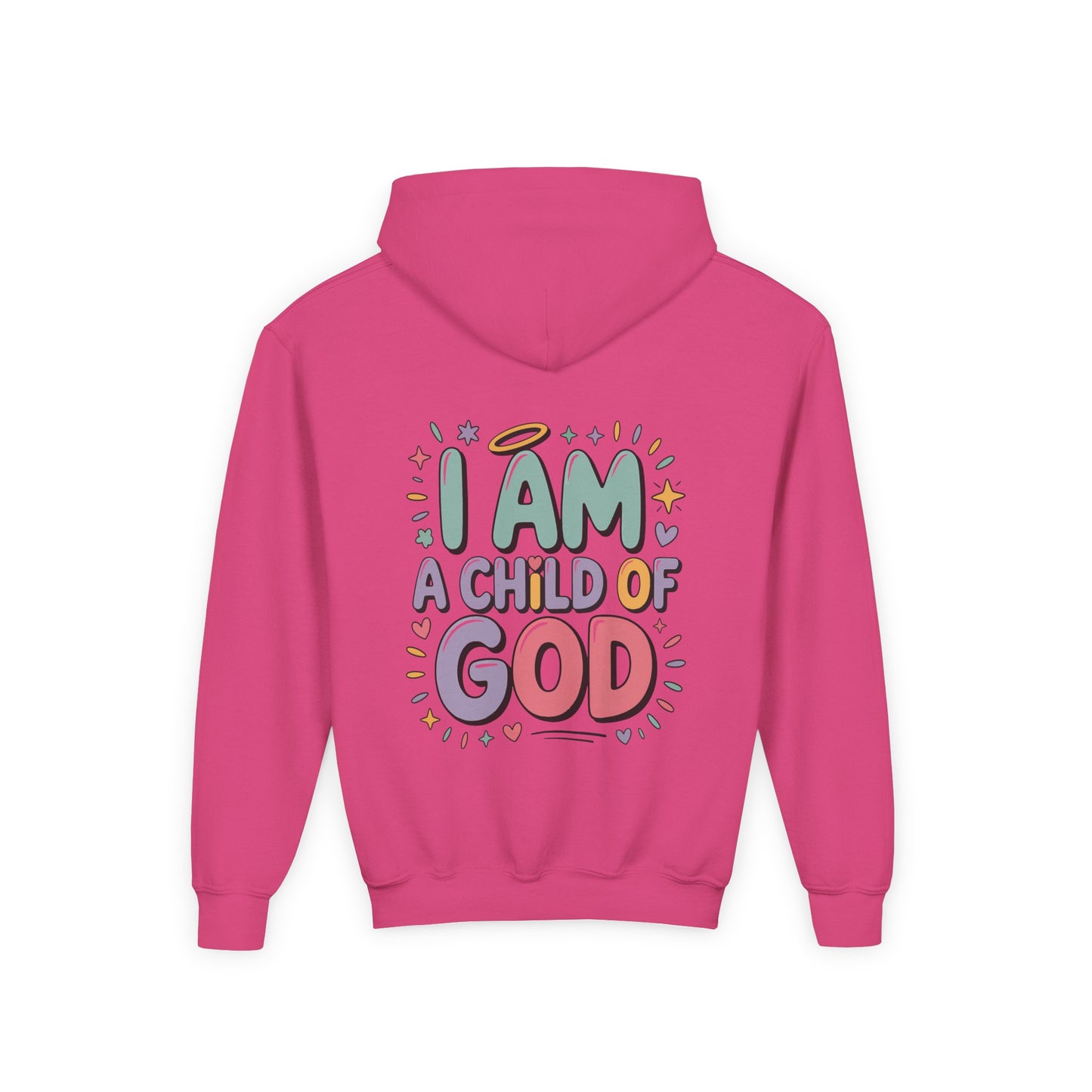 Youth Hoodie — "I Am a Child of God" Inspirational Kids Hooded Sweatshirt