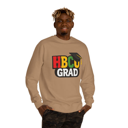 HBCU Grad Sweatshirt — Graduation Crewneck with Mortarboard