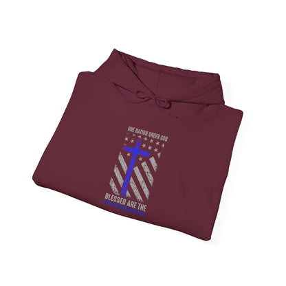 Blessed Are The Persecuted Hoodie — Christian Thin Blue Line Cross Sweatshirt