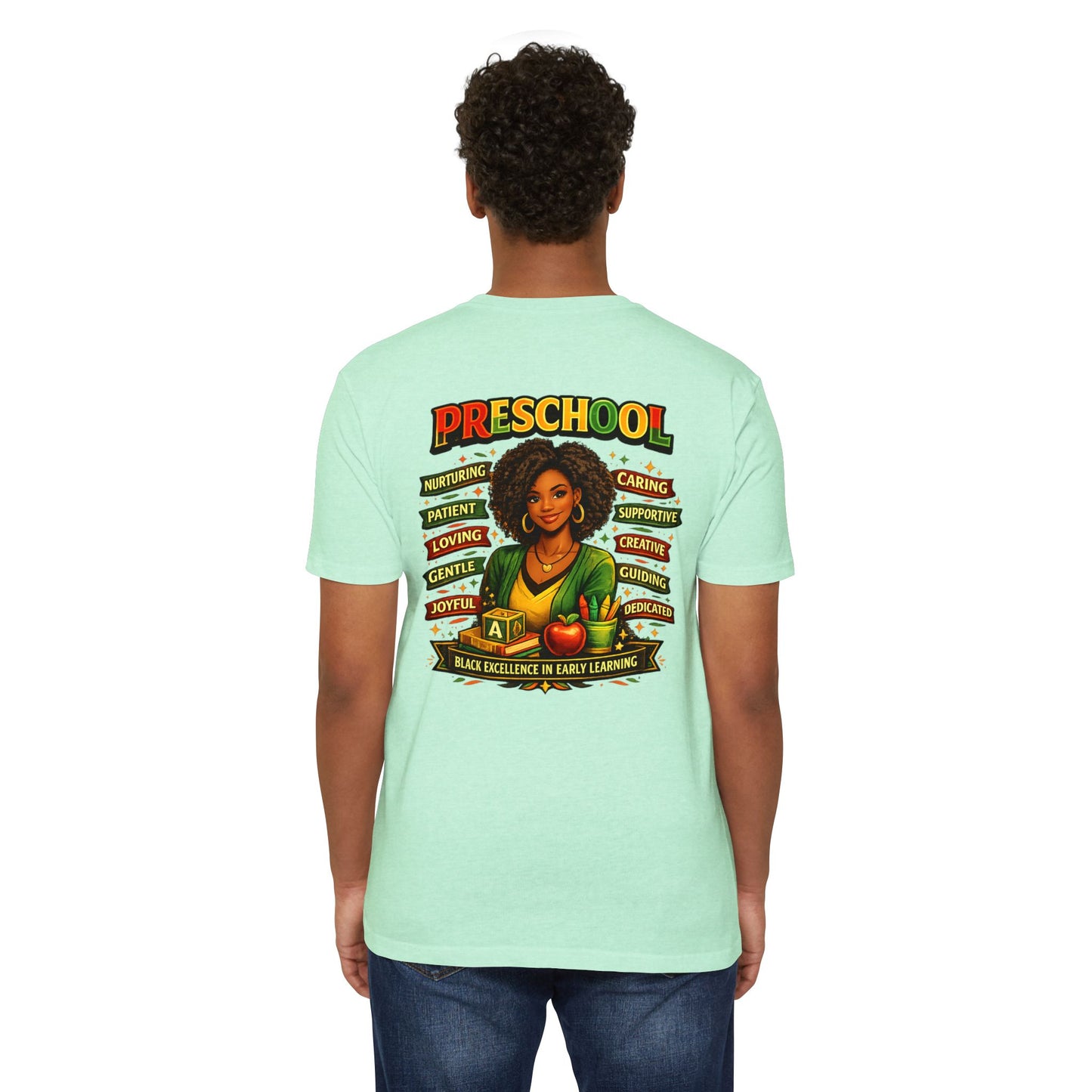 Preschool Teacher T-Shirt – "Black Excellence in Early Learning" Graphic Tee