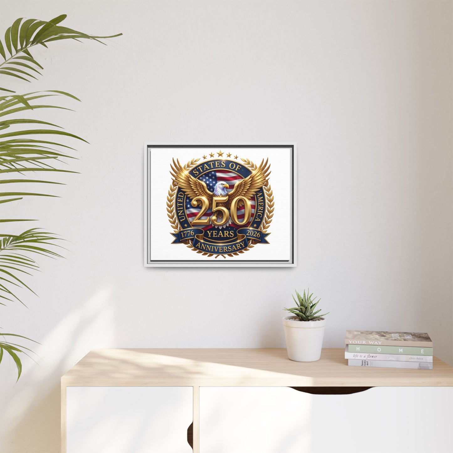 250th United States Anniversary Framed Canvas Print