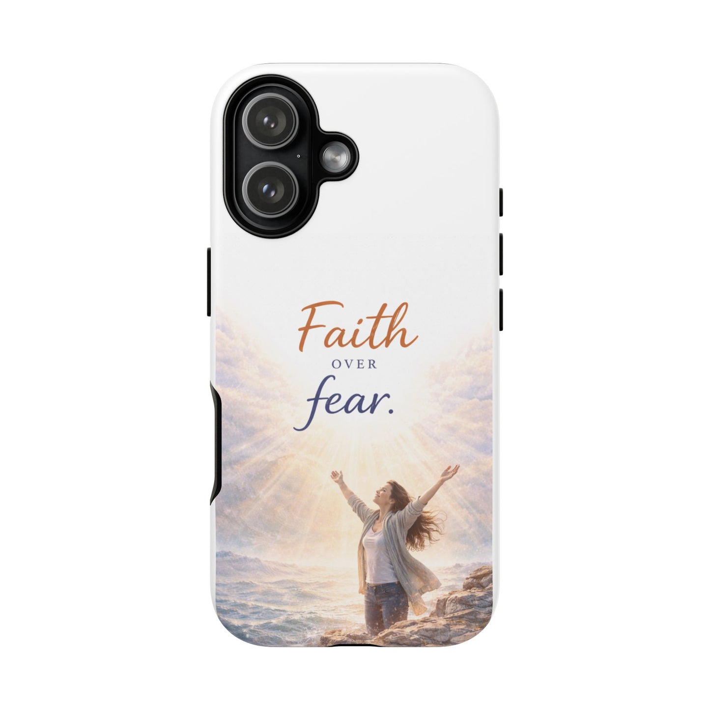 Faith Over Fear Phone Case — Inspirational Christian iPhone Cover