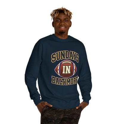 Sundays in Baltimore Football Sweatshirt — Game Day Crewneck for Ravens Fans