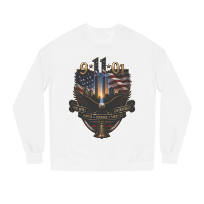 9/11 Memorial Sweatshirt — We Will Never Forget Tribute Crewneck