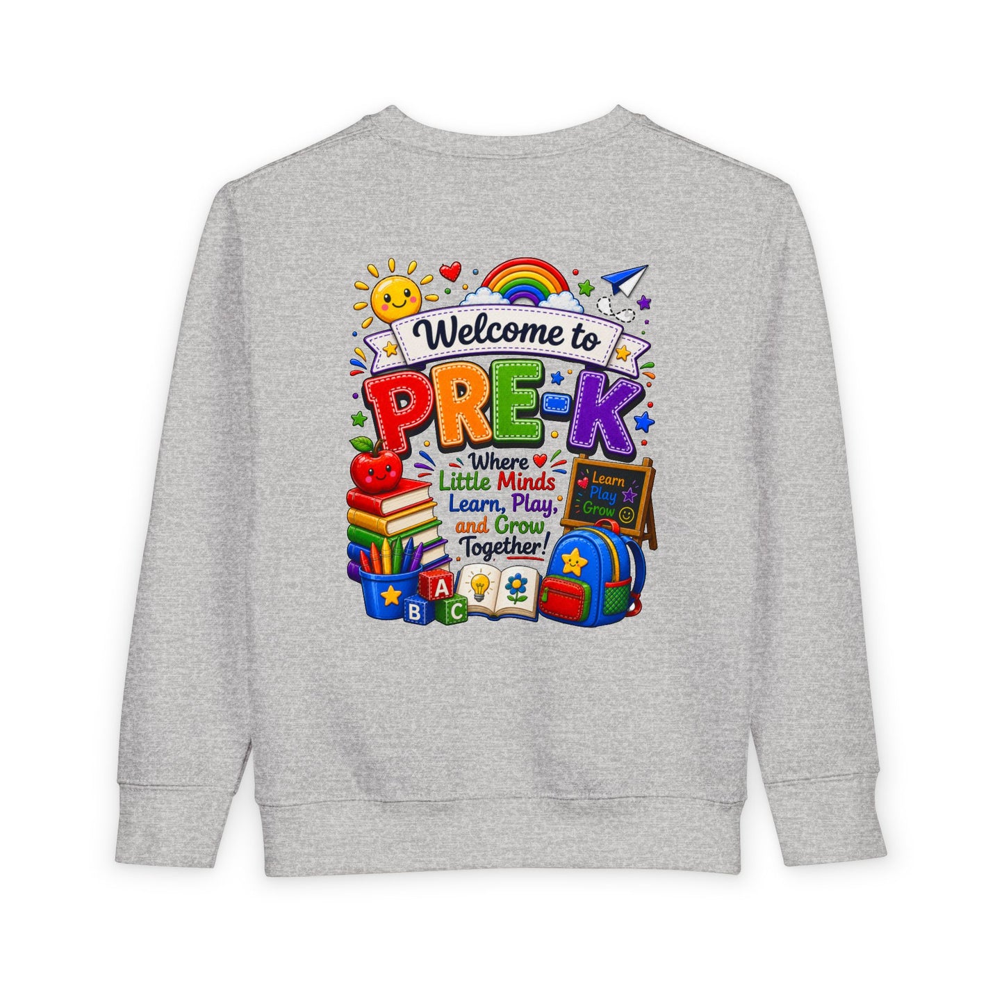 Welcome to Pre-K Toddler Sweatshirt – Colorful Back-to-School Pre-K Kids Crewneck