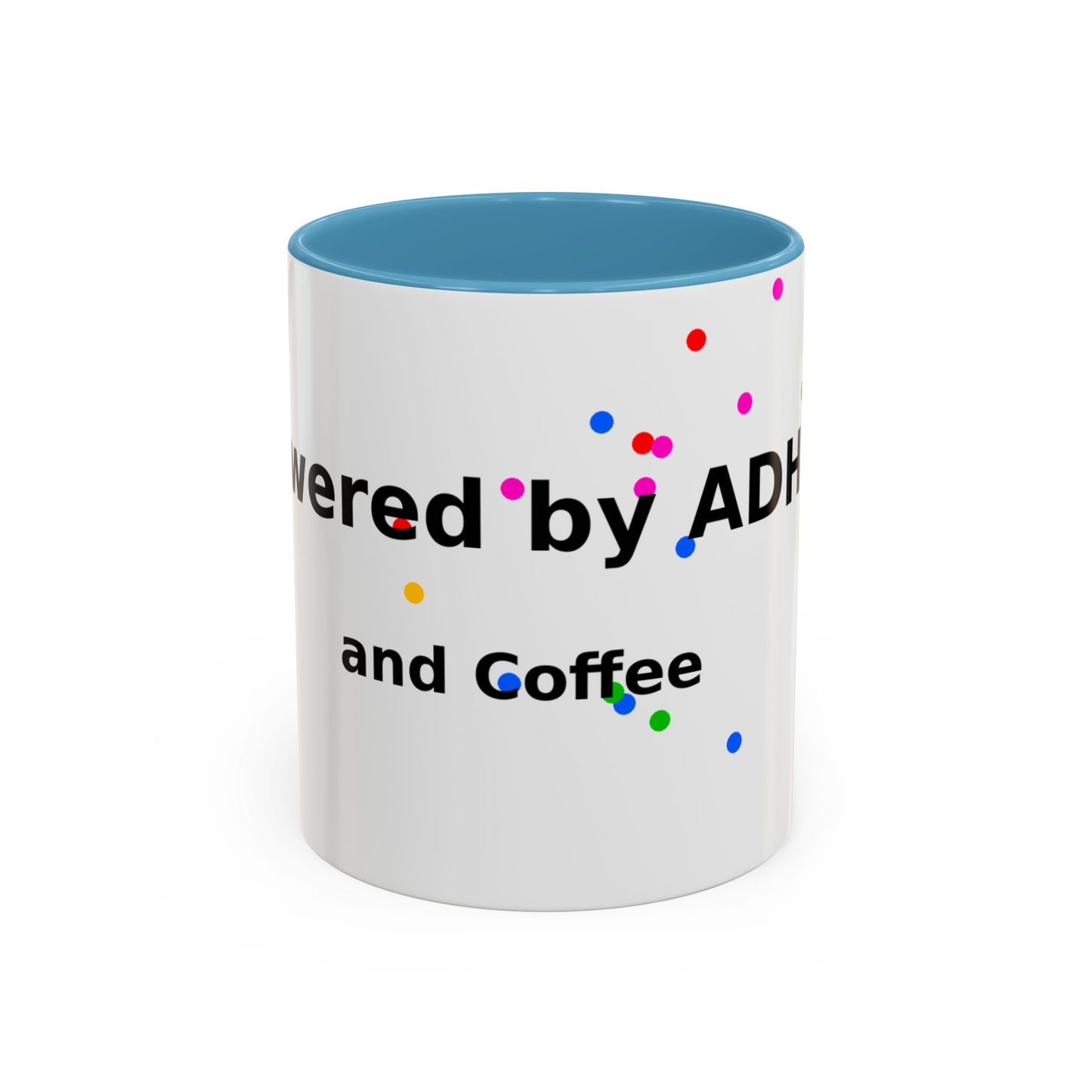 ADHD and Coffee Accent Mug — Funny Neurodivergent Travel Coffee Cup