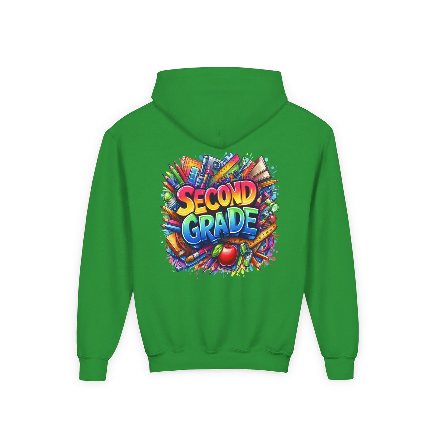 Second Grade Kids Hoodie — Colorful School Day Pullover