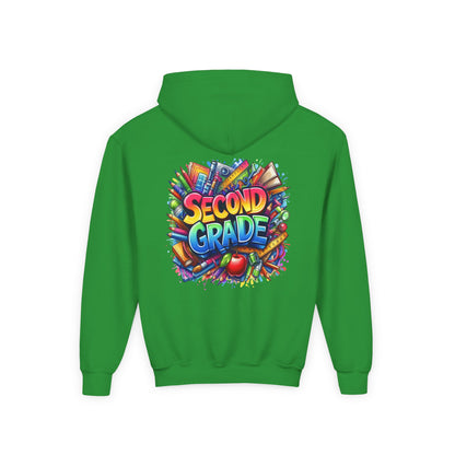 Second Grade Kids Hoodie — Colorful School Day Pullover