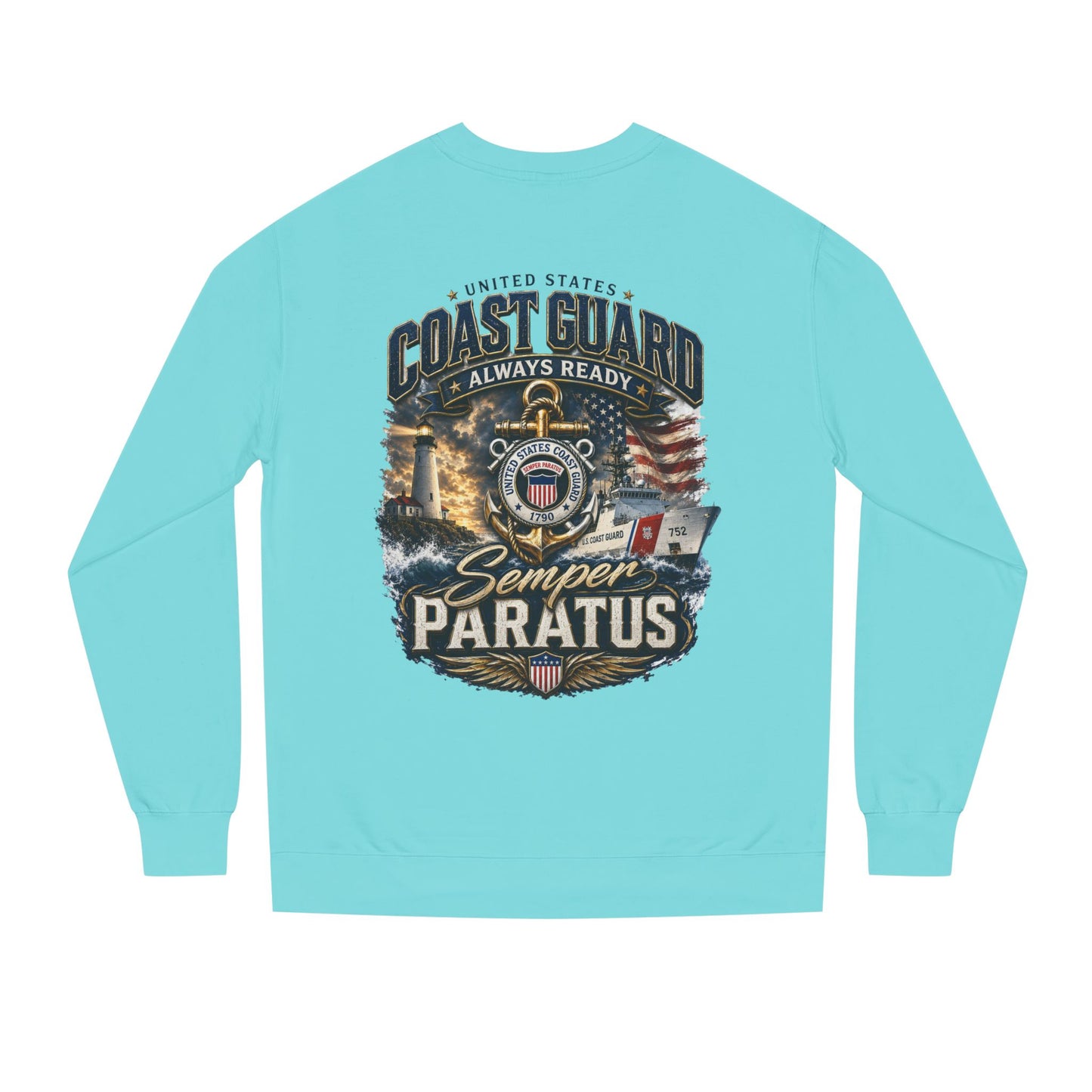 Coast Guard Semper Paratus Sweatshirt — USCG Always Ready Veteran Crewneck