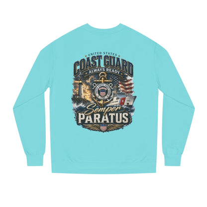 Coast Guard Semper Paratus Sweatshirt — USCG Always Ready Veteran Crewneck