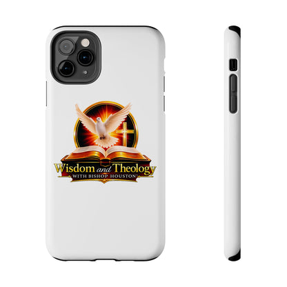 Wisdom and Theology Tough Phone Case — Christian Dove & Cross Design
