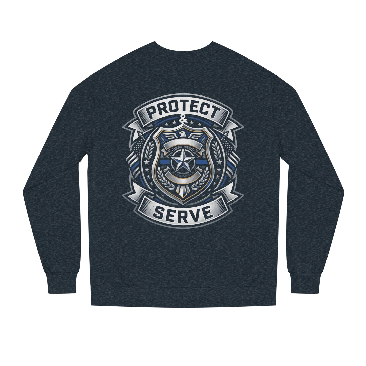 Protect & Serve Sweatshirt — Police Badge Crewneck