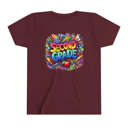 Second Grade Youth Tee — Colorful Back-to-School Kids T-Shirt