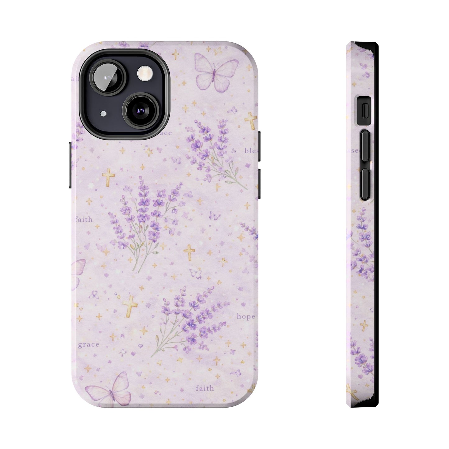 Faith Grace Blessed Phone Case | Christian Floral iPhone Case