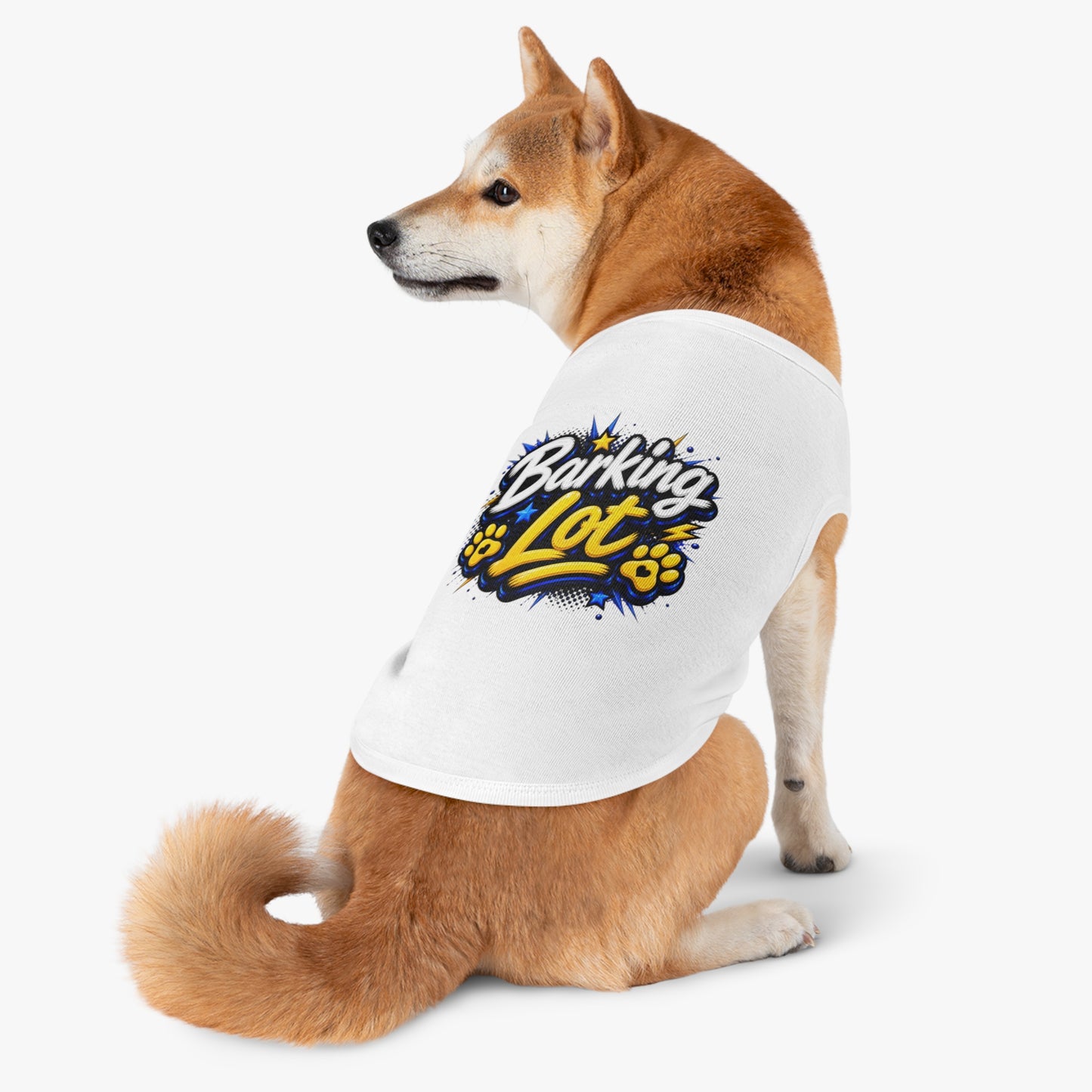 Barking Lot Pet Tank Top – Funny Paw Print Dog Shirt