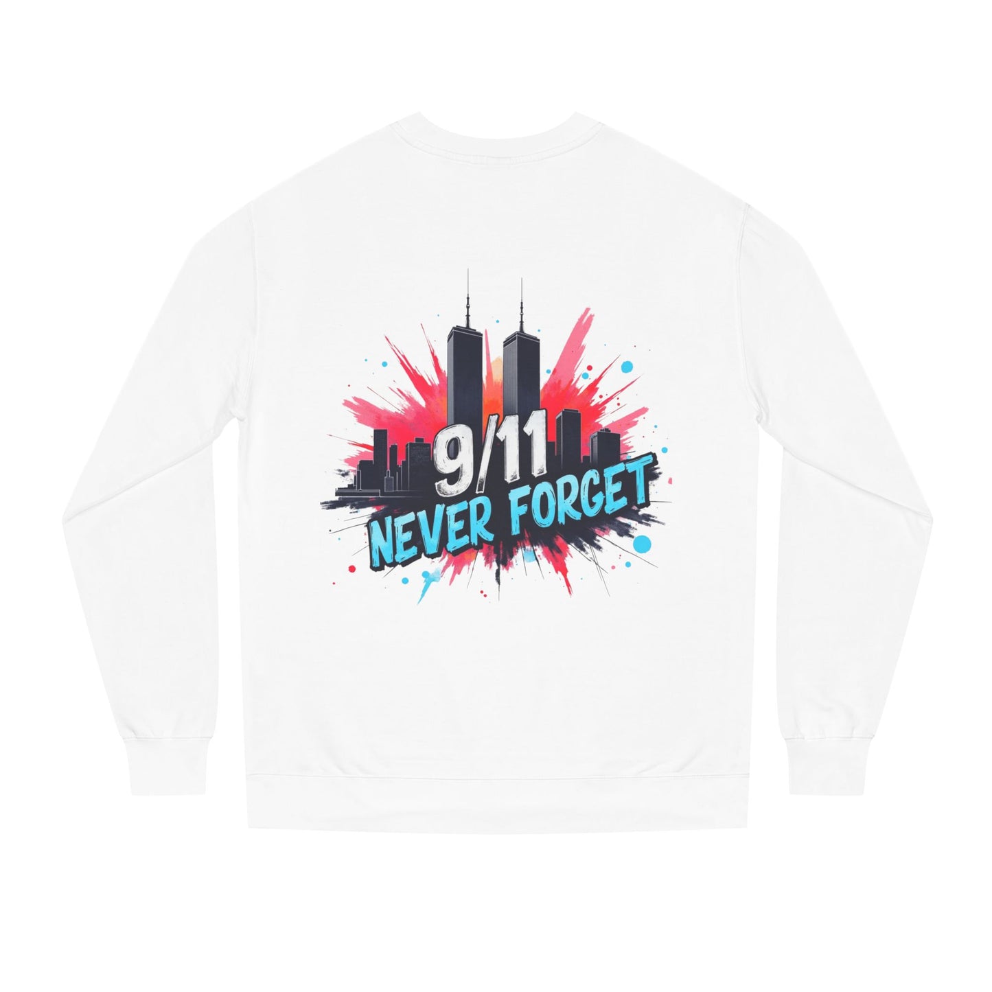 9/11 Never Forget Sweatshirt - Tribute Crewneck with Twin Towers Graphic