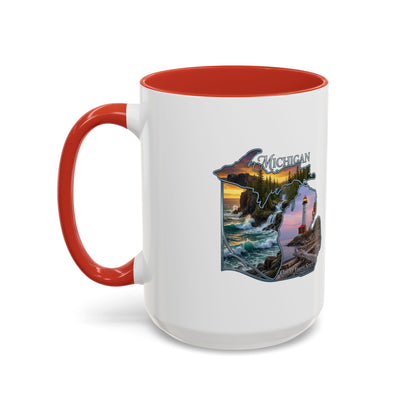 Michigan Lighthouse Coffee Mug — Scenic Great Lakes Accent Mug (11/15oz)