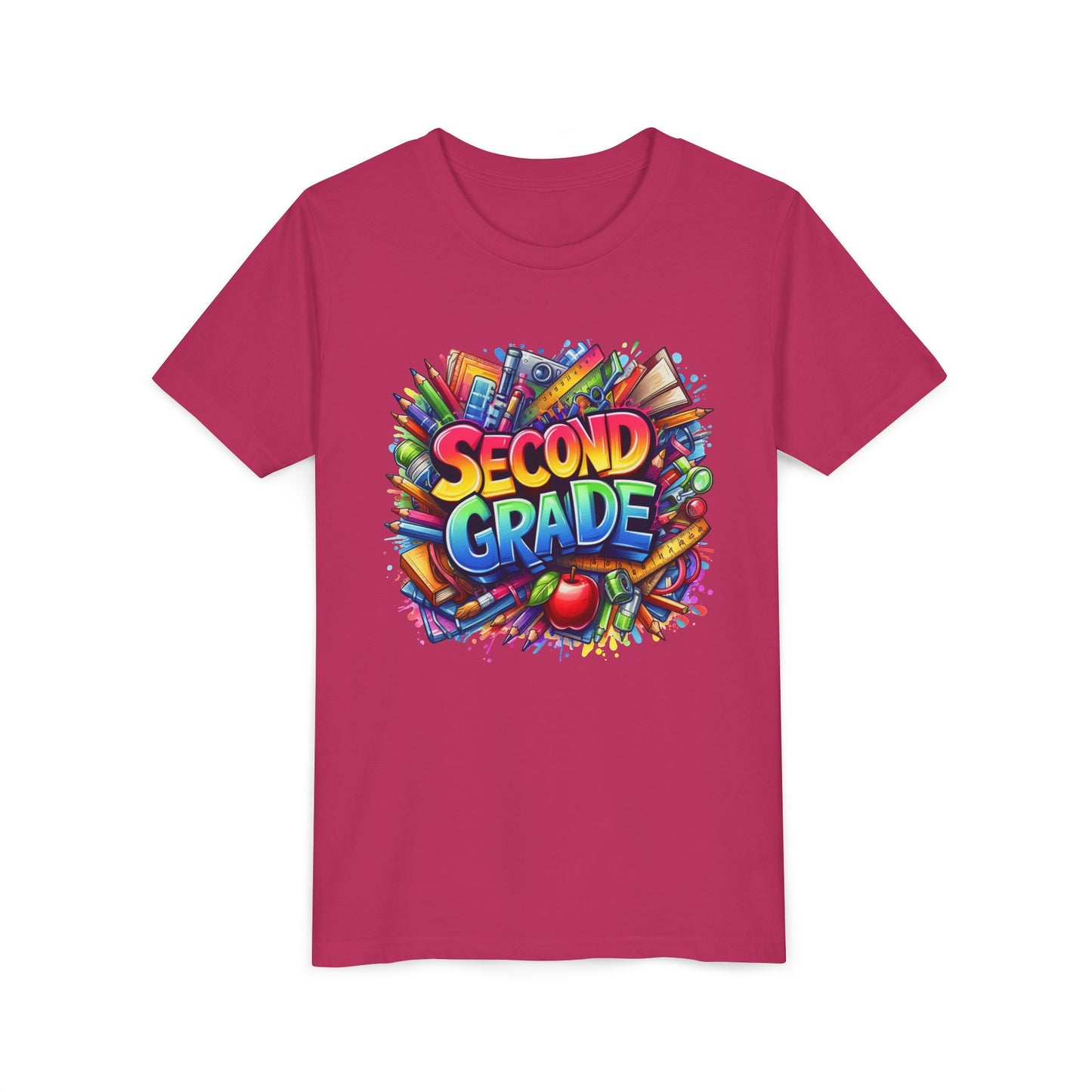 Second Grade Youth Tee — Colorful Back-to-School Kids T-Shirt