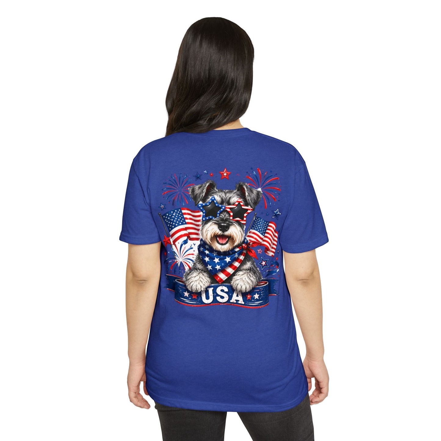 Patriotic Schnauzer USA T-Shirt