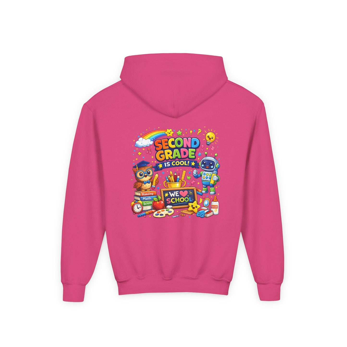Second Grade Hoodie — 'Second Grade Is Cool' Kids Back-to-School Sweatshirt
