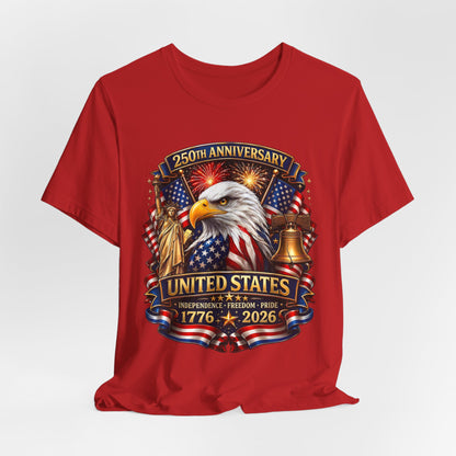 Independence 250th Eagle T-Shirt – United States 1776-2026 Centennial Graphic Tee