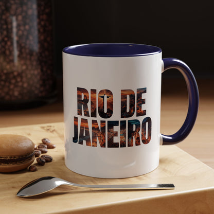 Rio de Janeiro Accent Coffee Mug — Scenic Typography Coffee Mug (11/15oz)
