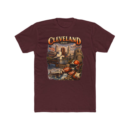 Cleveland Ohio Vintage Football Cityscape T-Shirt