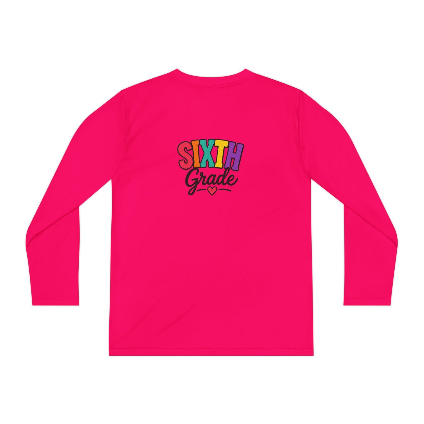 Sixth Grade Youth Long Sleeve Tee - Colorful Back-to-School Shirt
