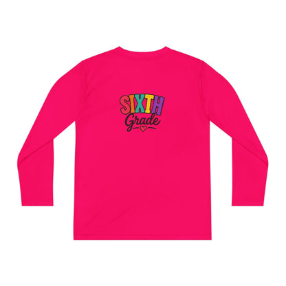 Sixth Grade Youth Long Sleeve Tee - Colorful Back-to-School Shirt