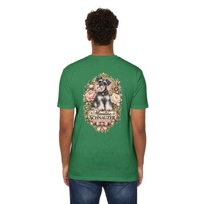 Miniature Schnauzer Floral T‑Shirt