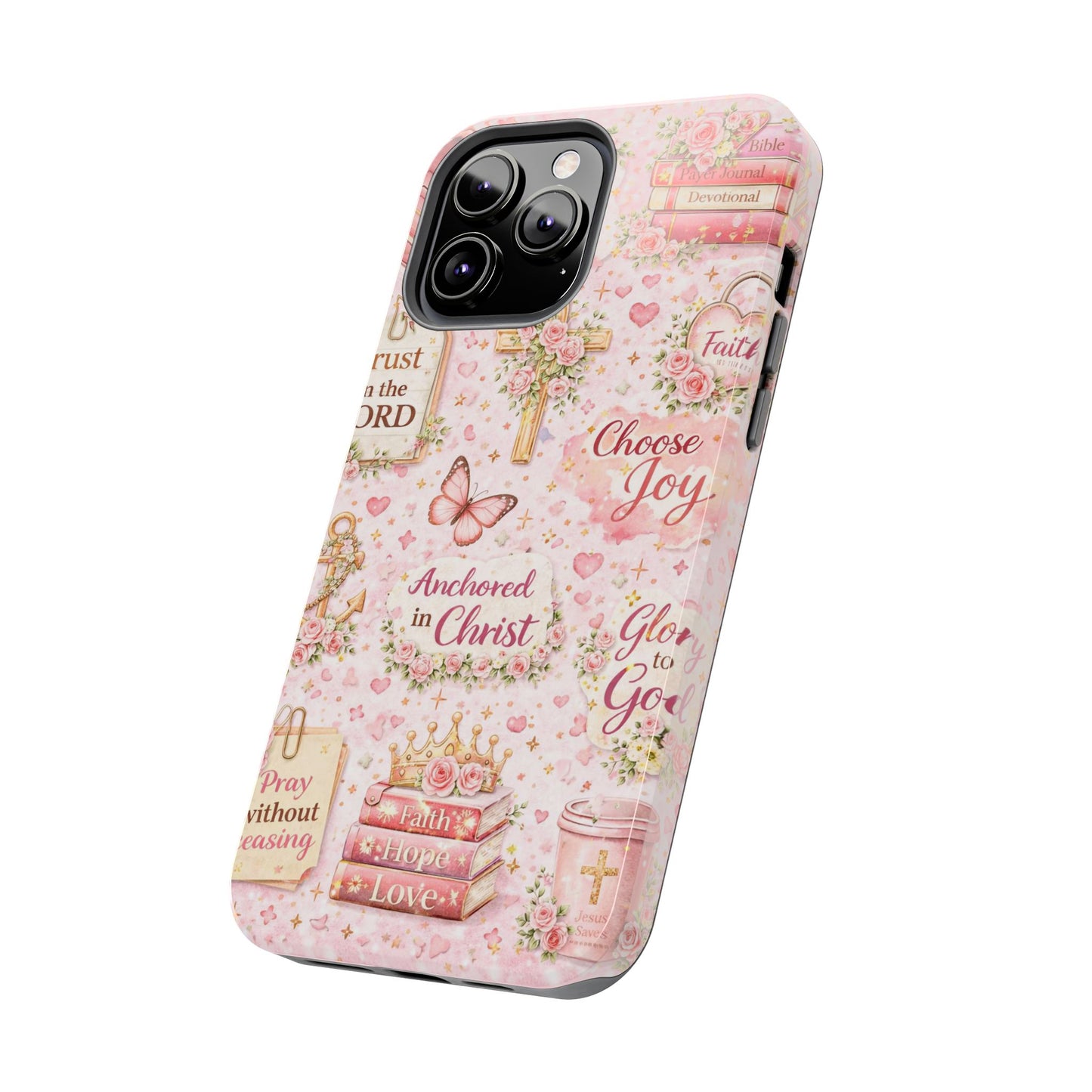 Anchored In Christ Phone Case | Christian floral iPhone Case