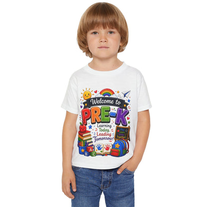 Welcome to Pre-K Toddler T-Shirt — Colorful Back-to-School Preschool Shirt