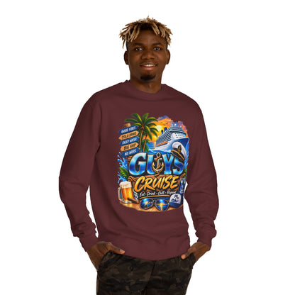 Guys Cruise Sweatshirt – Men’s Cruise Vacation Graphic Crewneck