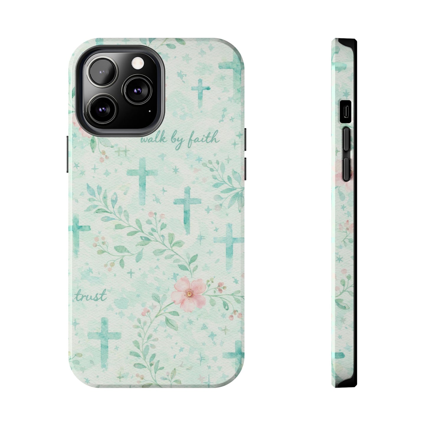 Walk By Faith Phone Case | Christian floral iPhone Case
